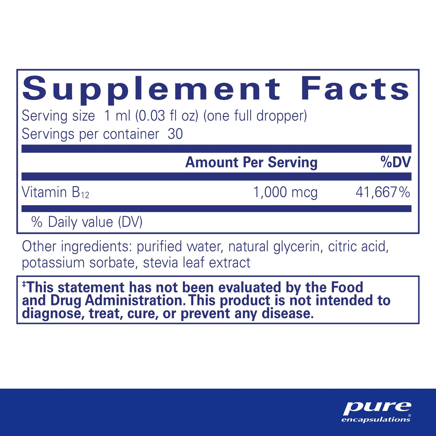 Pure Encapsulations B12 Liquid | 1,000 mcg Vitamin B12 (Methylcobalamin) Supplement to Support Nerves, Immune Health, Energy, and Cognitive Function* | 1 fl. oz.