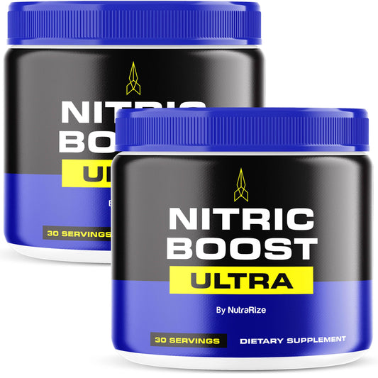 NutraRize (Pack of 2 Nitric Boost Ultra Powder in a Jar, Official Formula to Support Energy Levels and Blood Flow, Reviews (60 Servings)