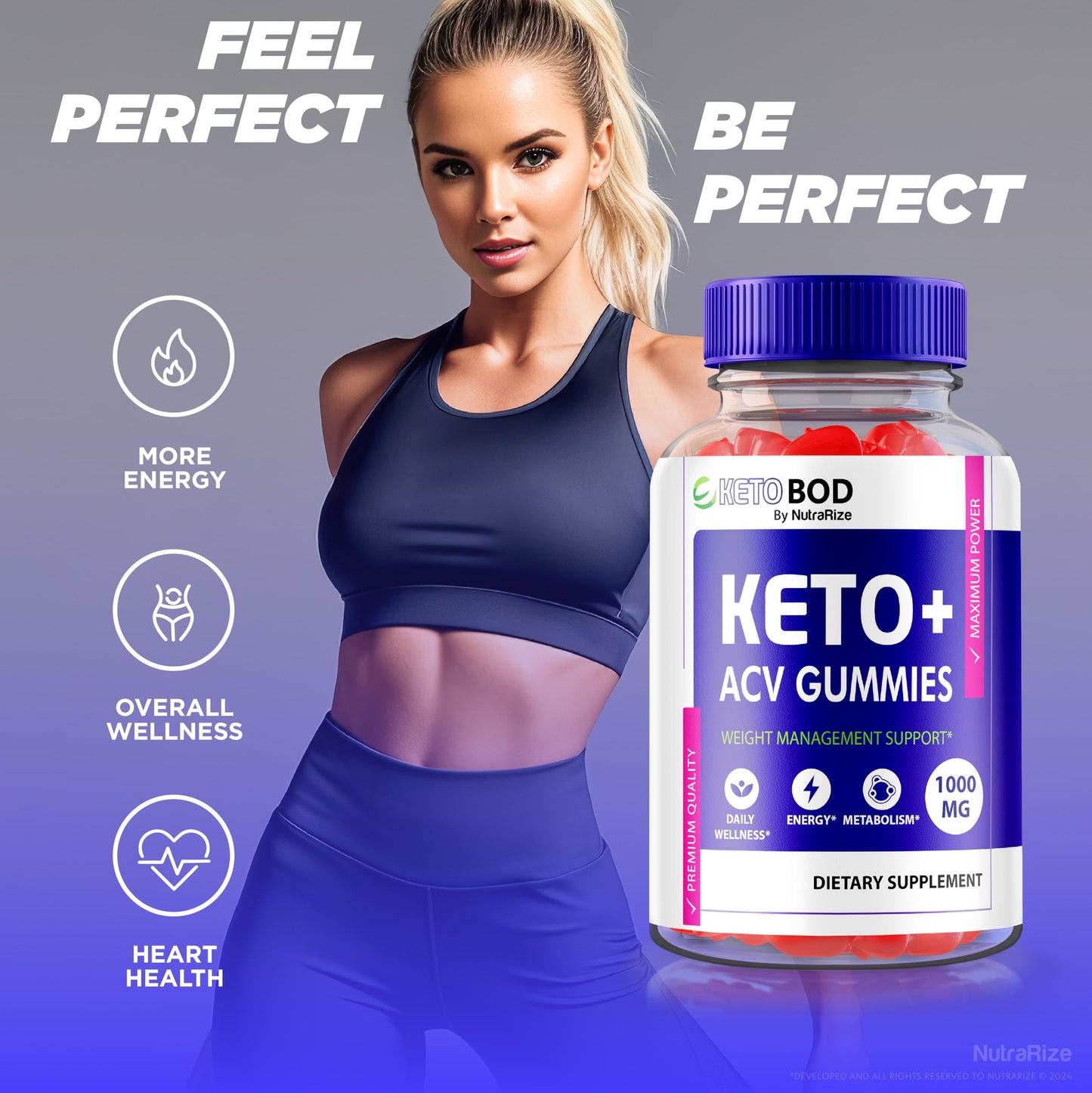 (2 Pack) KetoBod Keto ACV Gummies, Premium Keto BOD Weight Loss ACV Gummie, Keto+ACV Gummy, All Natural Apple Cider Vinegar 1000MG, Official Keto Body Gomitas Reviews (120 Gummies)