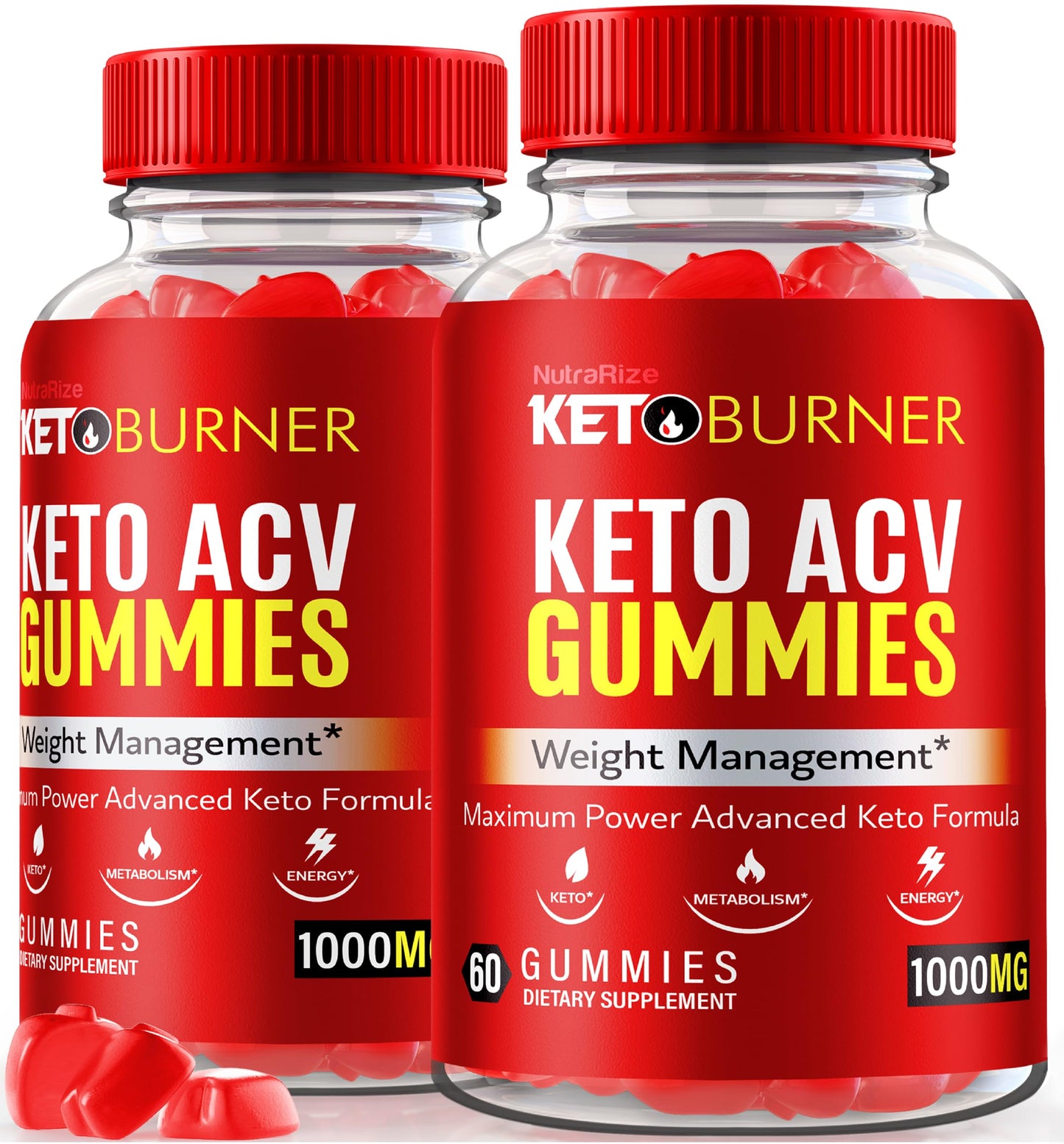 (2 Pack) Keto Burner ACV Gummies, Keto Burner Keto ACV for Weight Loss, All Natural Keto Plus Apple Cider Vinegar Gummy, Advanced Keto+ACV, Official KetoBurner Brand Reviews (120 Gummies)
