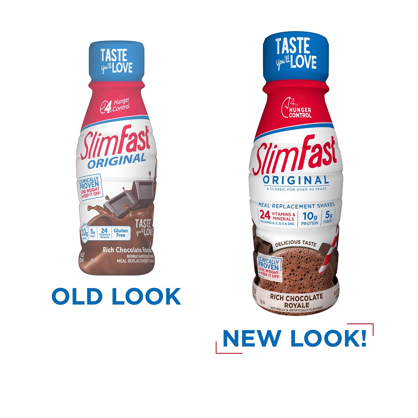 SlimFast Meal Replacement Shake, Original Rich Chocolate Royale, 10g of Ready to Drink Protein for Weight Loss, 11 Fl. Oz Bottle, 8 Count
