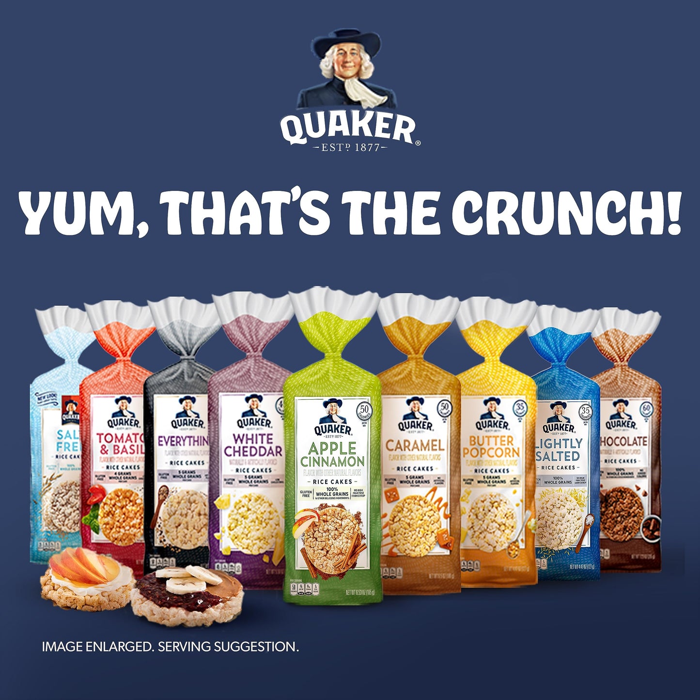 Quaker Large Rice Cakes Chocolate Pack of 3