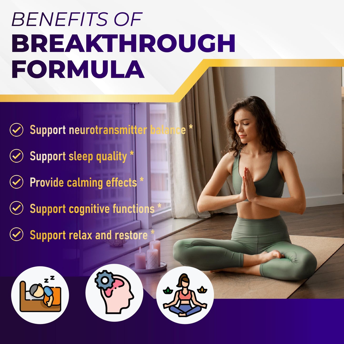 GriMed GABA 16,280mg - X15 Power with 5-HTP, L-Theanine, Magnesium, Ashwagandha - Relax & Restore, Support Sleep Well - Made in USA (150 Count (Pack of 1))