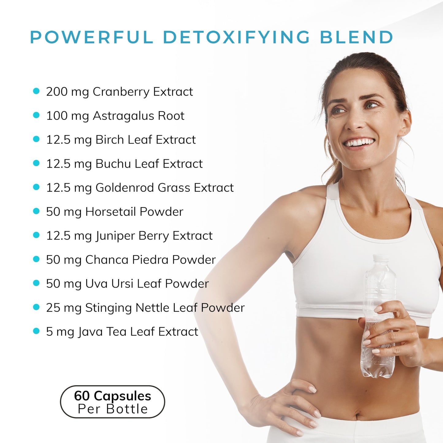 LA Cleanse Kidney Support Supplement - 60 Capsules - 200 mg Cranberry Extract with Astragalus Root, Uva Ursi Leaf Powder, & Chanca Piedra Powder for Kidney Detox Cleanse & Overall Urinary Wellness