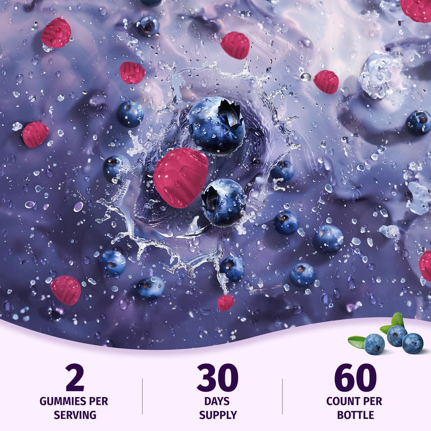 6 IN 1 NAC Gummies, Chewable N Acetyl Cysteine 1000mg Supplement for Kids & Adults, with ALA, Zinc, Vitamin C & E, Selenium, Support Antioxidant & Immune system, Blueberry Flavor, Sugar Free, 60 Ct