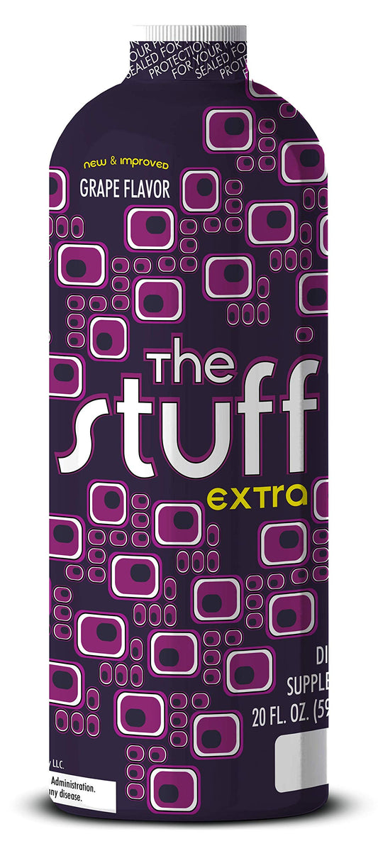 Detoxify - The Stuff Extra - Grape Flavor - 20 oz - Professionally Formulated Intense Herbal Cleanse - Enhances Your Body’s Natural Cleansing Processes - Plus Sticker