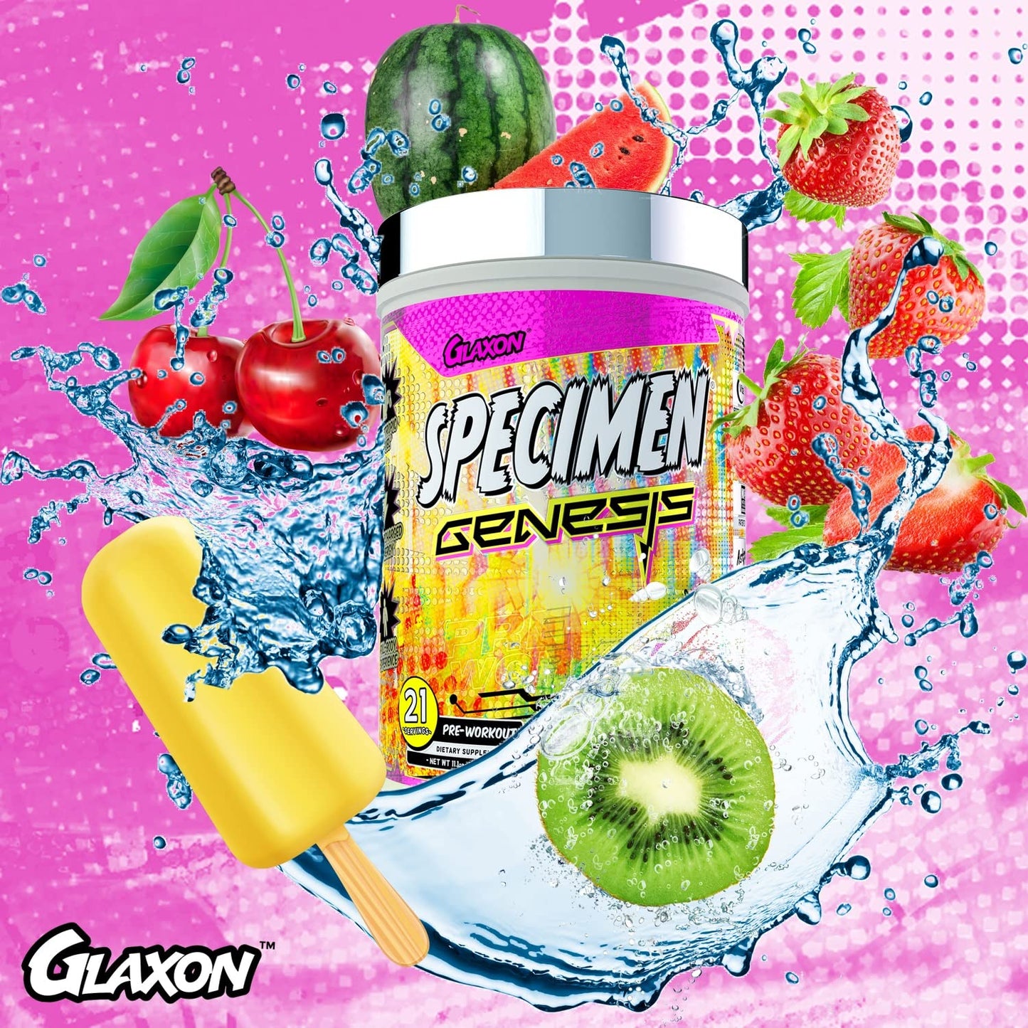 Specimen Full Spectrum High Stimulant Pre-Workout Powder | Supercharged Energy & Muscle Pumps + Focus & Hydration | Great Far-Out Flavors (Strawberry Watermelon V3)