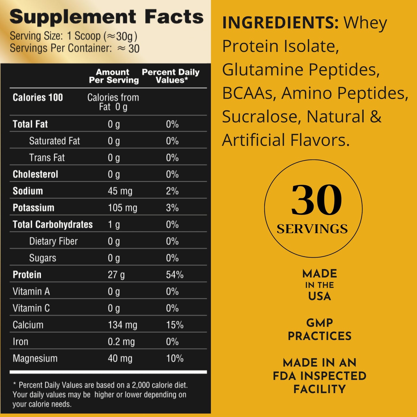 RSN Royal 100% Isolate Protein Powder | 27g Protein Isolate | 0 Sugar | 1g Carbs | 2 lbs | 30 Servings | Strawberry Sensation