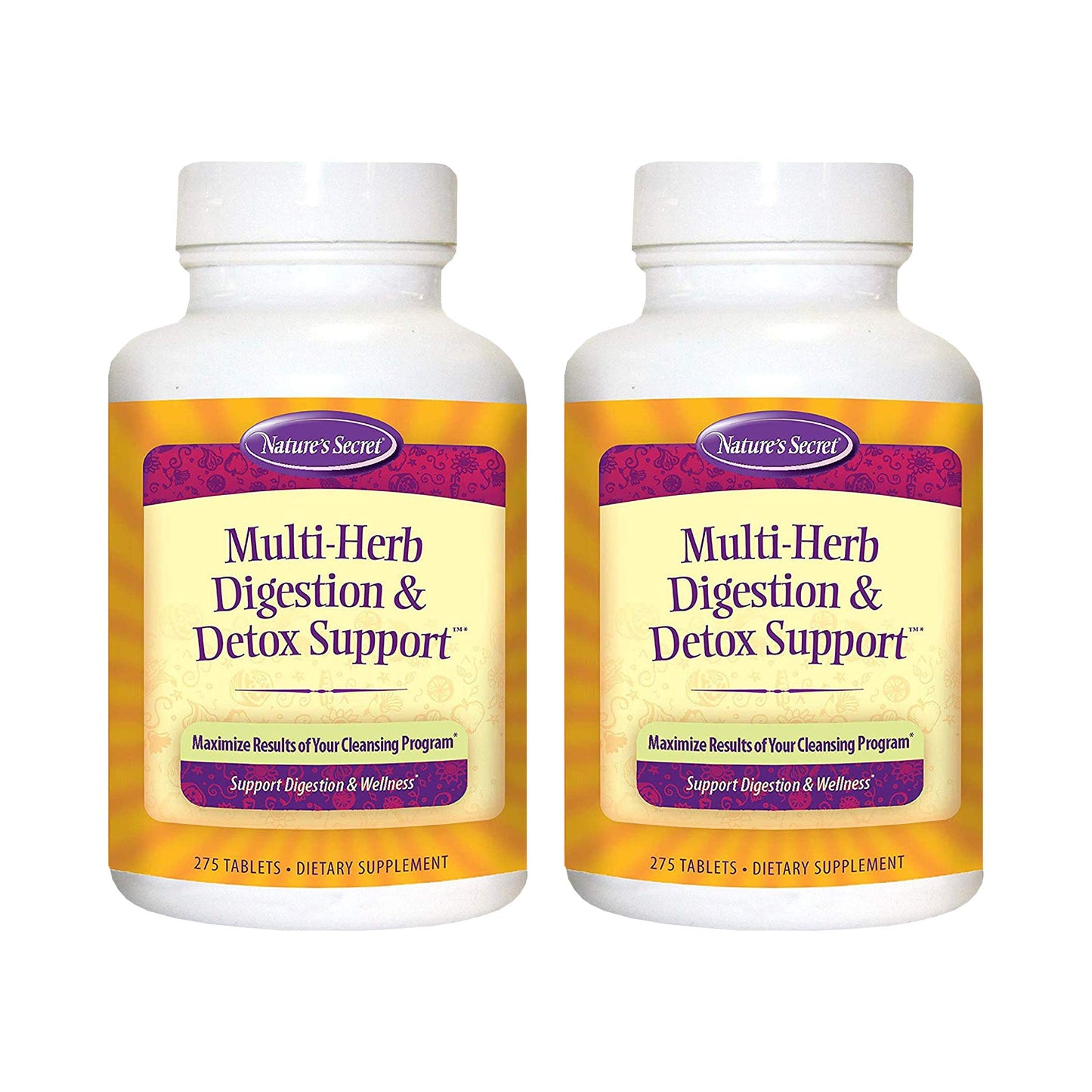 Nature's Secret Multi-Herb Digestion & Detox Support 275 Count (Pack of 2)