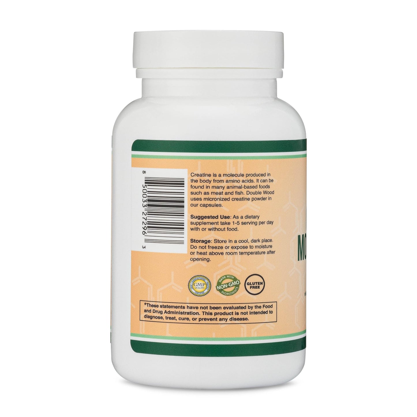 Creatine Pills 1,000mg Per Serving (120 Creatine Capsules) Micronized Creatine Monohydrate Powder with No Fillers, Vegan Safe, Non-GMO, Gluten Free (Non Stim Preworkout) by Double Wood