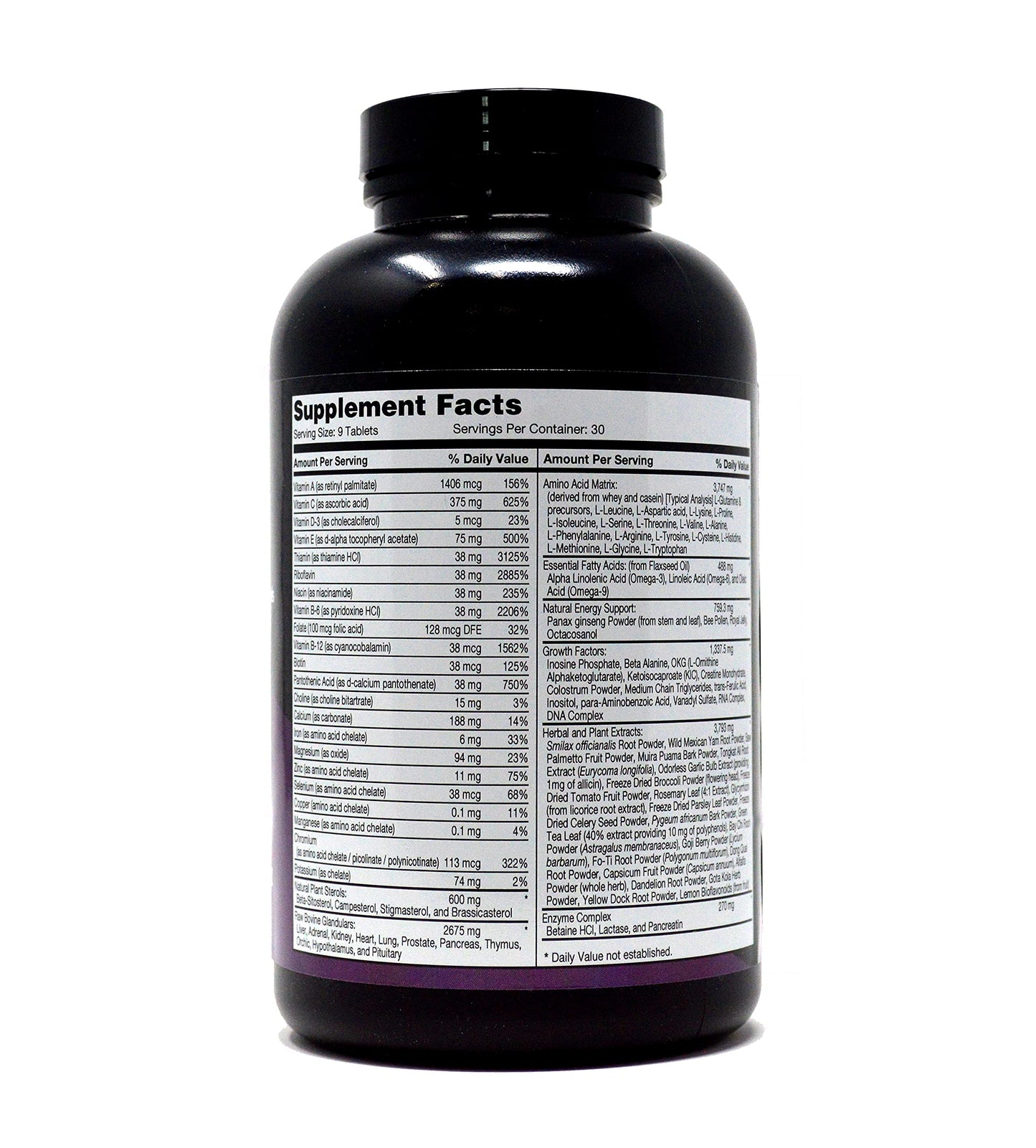 Healthy 'N Fit Nature’S STEROLS: 270 tab - Anabolics Matrix with Steroidals, Amino Acids, Nutraceuticals, Glandulars, Stim-Free Energy and Electrolytes.