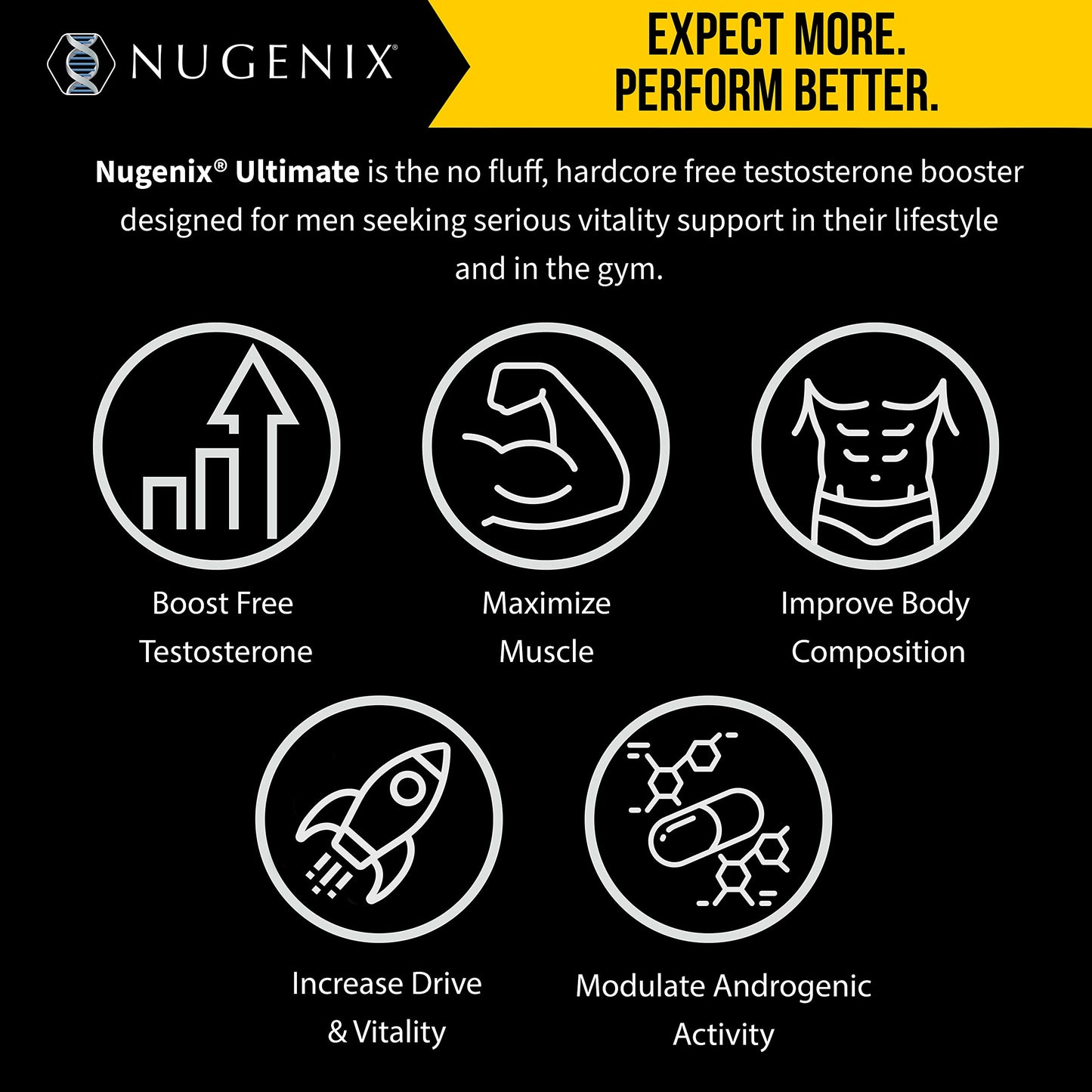 Nugenix Ultimate, Testosterone Booster, 120 tablets