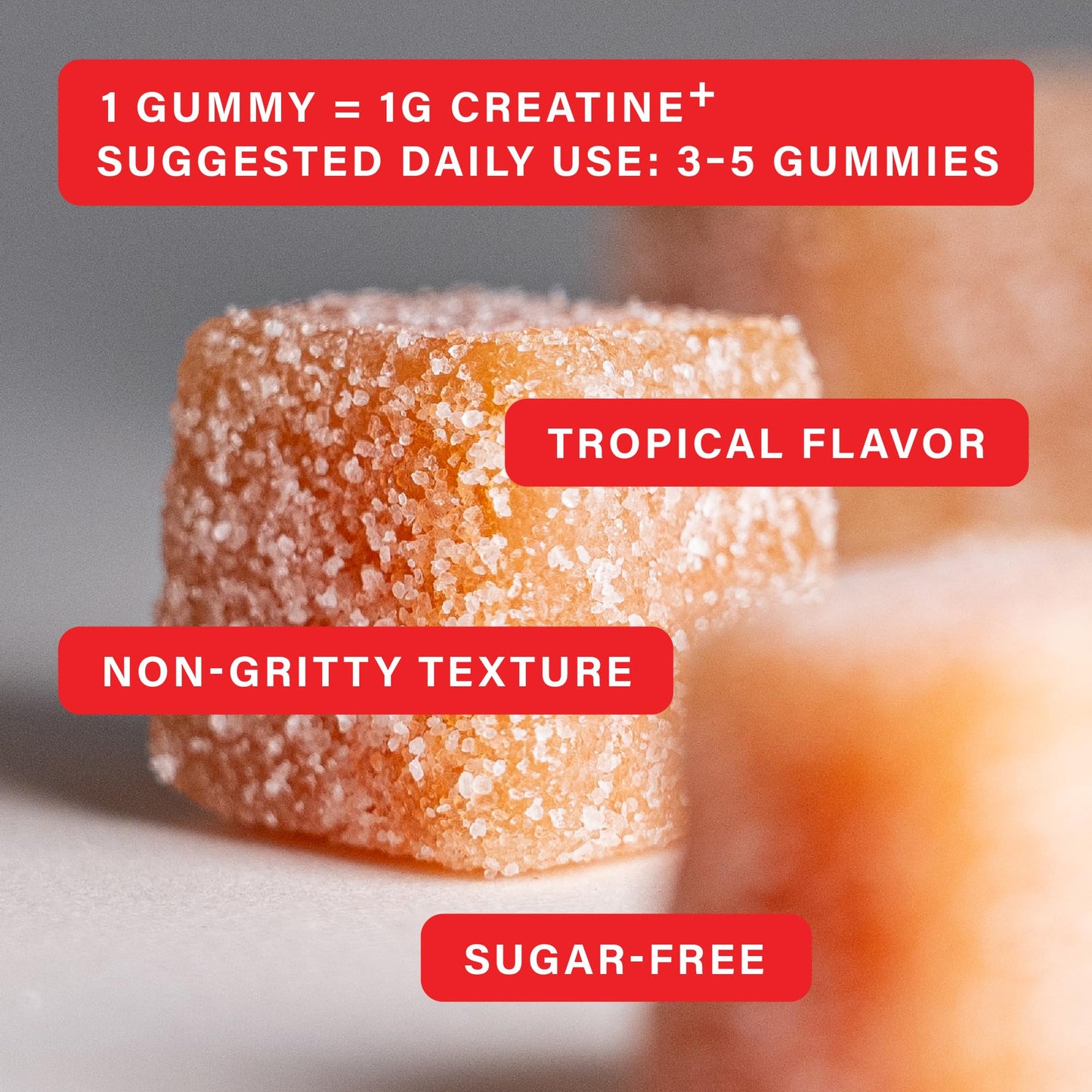 Boost Nutra ATPerform Sugar-Free Creatine Monohydrate Gummies with Black Currant Extract, Vitamin B12 & L-Theanine for Pre-Workout, Post-Workout Recovery, Focus, Strength & Energy | Tropical, 90ct