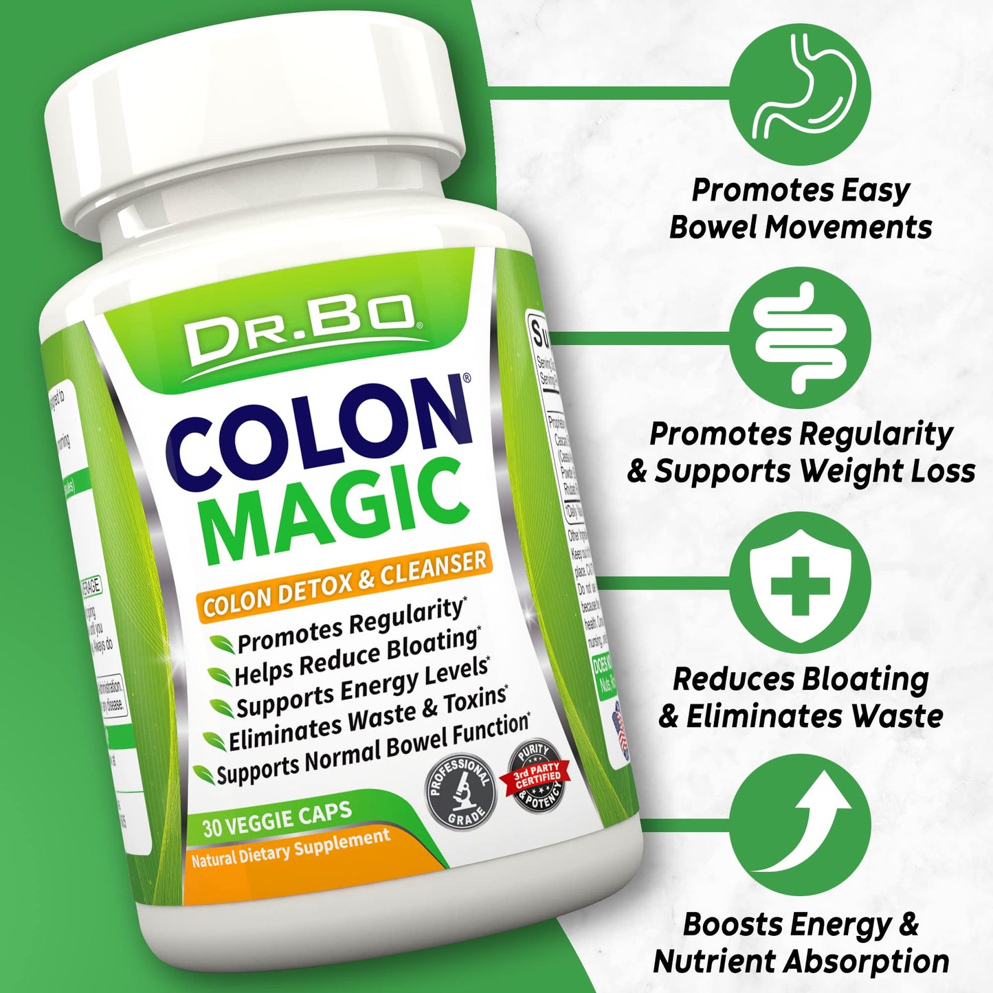 Colon Cleanse Detox Formula - Natural Bowel Cleanser Pills for Intestinal Bloating & Fast Digestive Cleansing - Daily Constipation Relief Supplement Gut, Belly, Stomach - Women Men Herbal Weight Flush