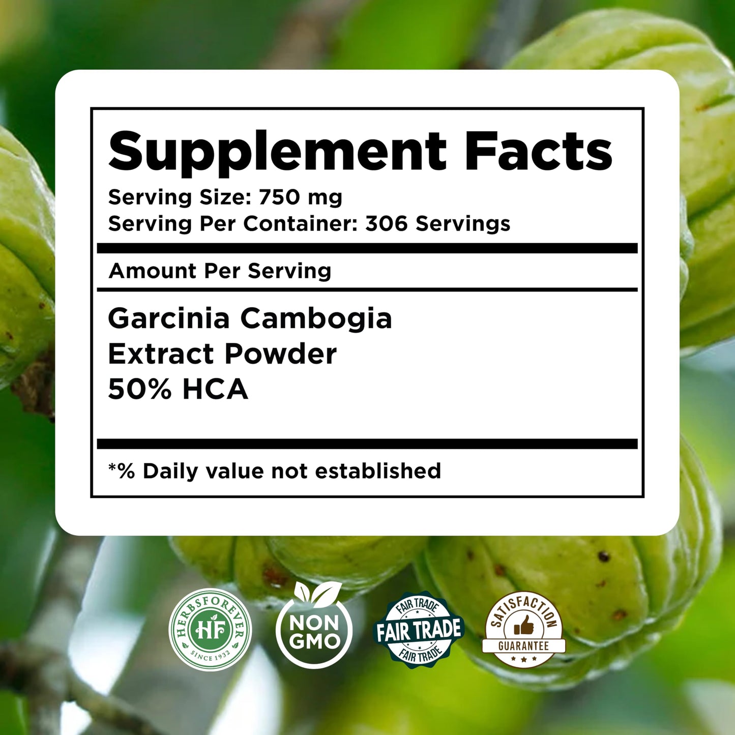 Herbsforever Garcinia Cambogia Powder Support Active & Energetic Body 230 GMS