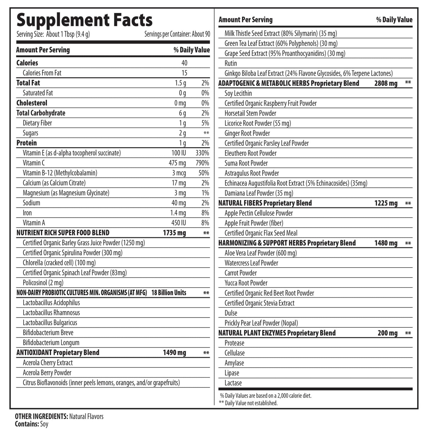 MacroLife Naturals Macro Greens Powder 38 Superfood Probiotic Antioxidant Enzyme & Herbal Supplement Immunity Energy Cleanse - Non-GMO Vegan Gluten-Free Dairy-Free - 30oz (90 Servings)