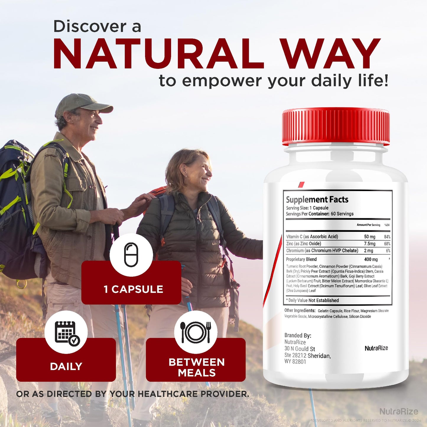 NutraRize (Pack of 2 Sugar Shield Blood Support Pills, Maximum Strength Formula, Capsules, Natural Blood Blend Complex, Reviews (120 Capsules)