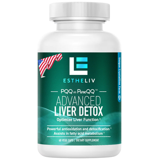 ESTHELIV Liver Cleanse Detox & Repair New Generation ! PQQ + Inositol Formula Updated V2.0 (Non- Milk Thistle Liver Supplement, for Liver Detox - 30 Days Supply