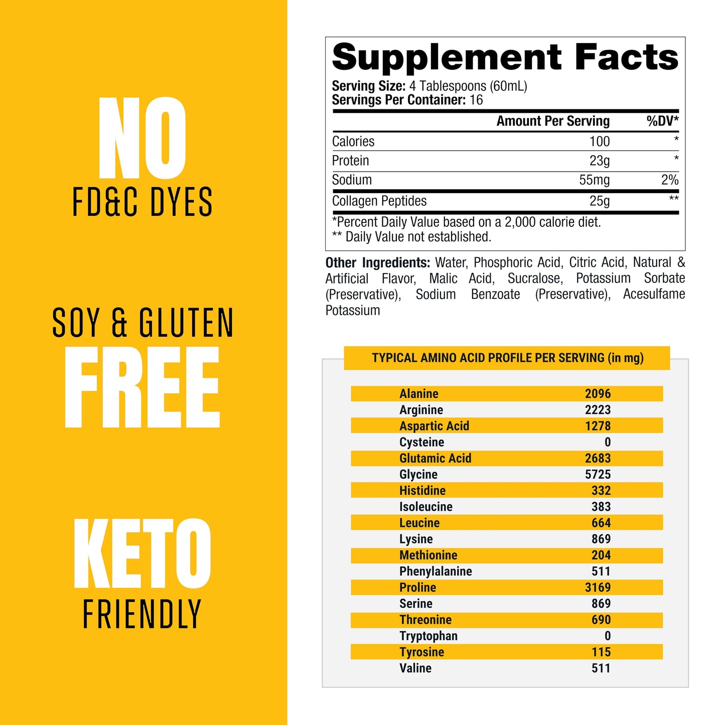 PROSUPPS Amino23 Liquid Collagen Shots, 23g Collagen Protein Promotes Exercise Recovery, Healthy Skin, Hair, Nails & Join Support - Convenient On The Go Bottle, Citrus Punch