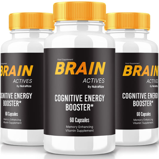 (3 Pack) Brain Actives Capsules, Brain Active Advanced Cognitive Health Support, Brain Actives Max Strength Memory Formula, Brain Actives Supplement for Brain Fog, BrainActives Reviews (180 Capsules)