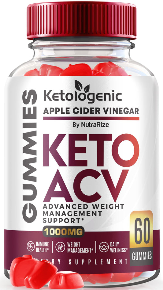 NutraRize Ketologenic Keto ACV Gummies Advanced Weight Loss, Detox Formula, Apple Cider Vinegar Vitamin Supplement (60 Gummies)