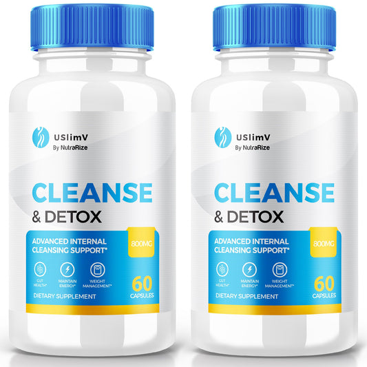 (2 Pack) USlimV Capsules, USlimV Weight Loss Pills - for Advanced Internal Cleansing Support, USlimV All Natural Supplement, Keto + Vitamins Formula, USlim V Keto ACV Pastillas Reviews (120 Capsules)