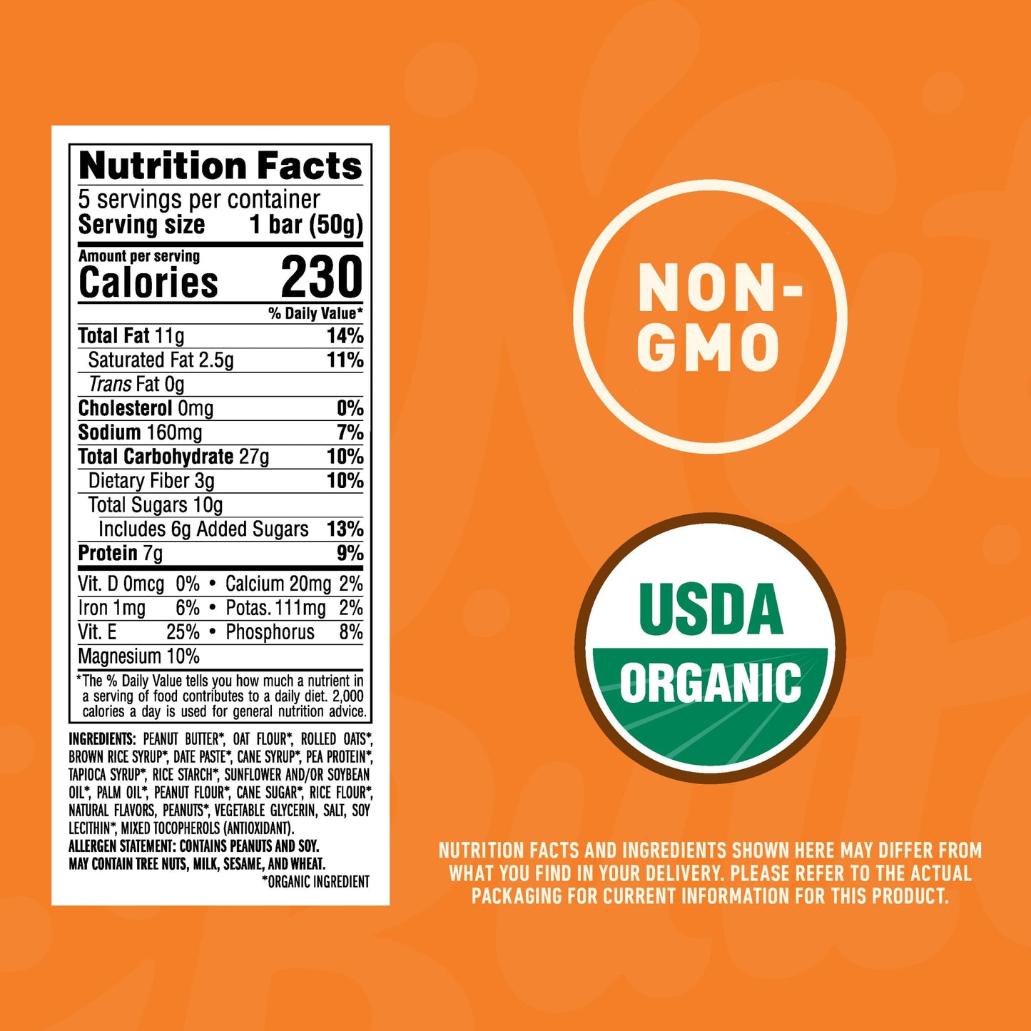 CLIF Nut Butter Bar  Peanut Butter  Filled Energy Bars  NonGMO  USDA Organic  PlantBased  Low Glycemic  176 oz 5 Pack