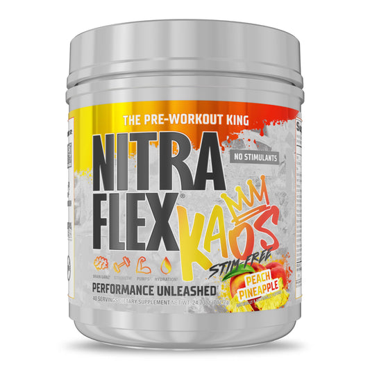 GAT SPORT Nitraflex KAOS Stimulant Free Pre-Workout (Peach Pineapple)