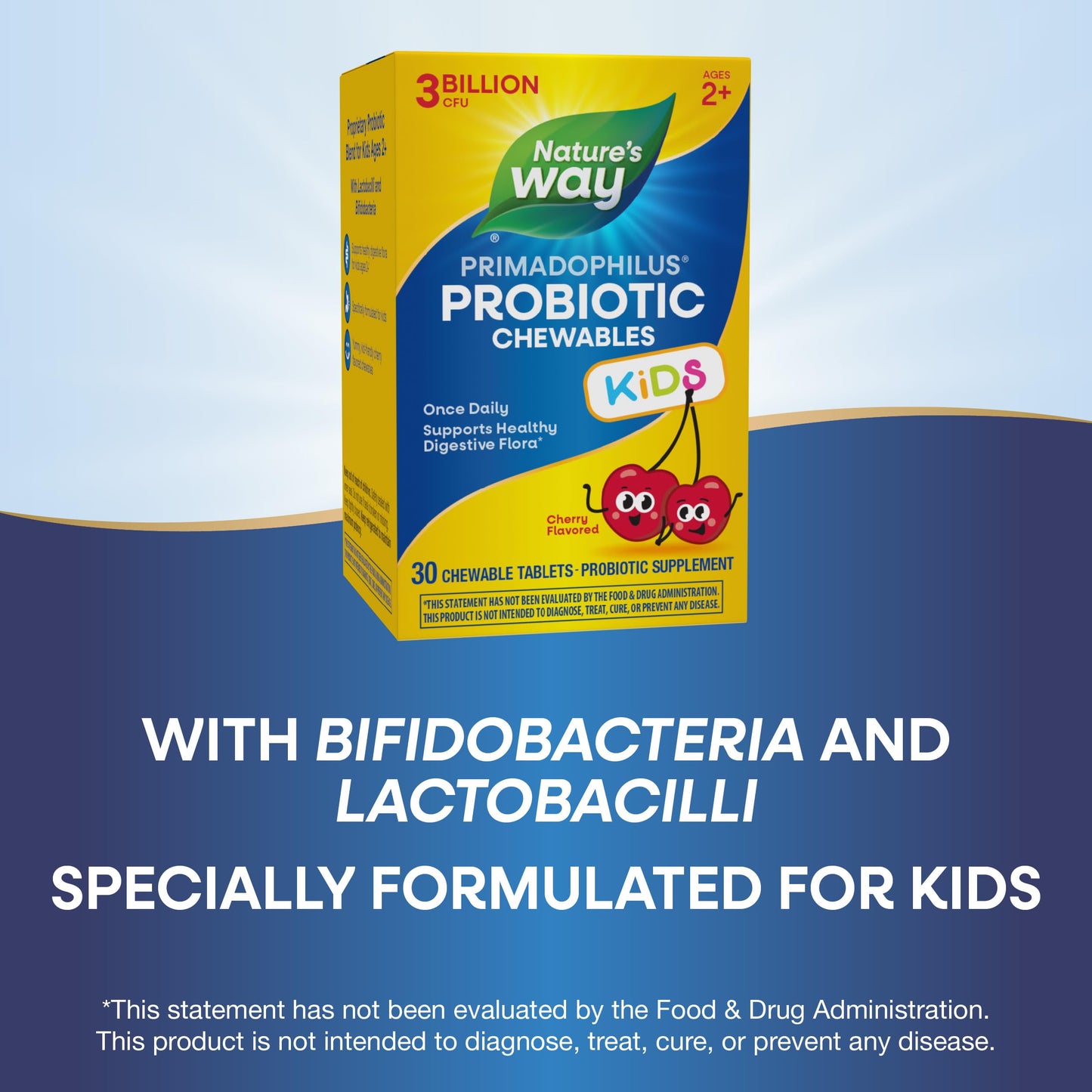 Nature's Way Primadophilus Kids, Cherry Flavor Chewable, 30 ct