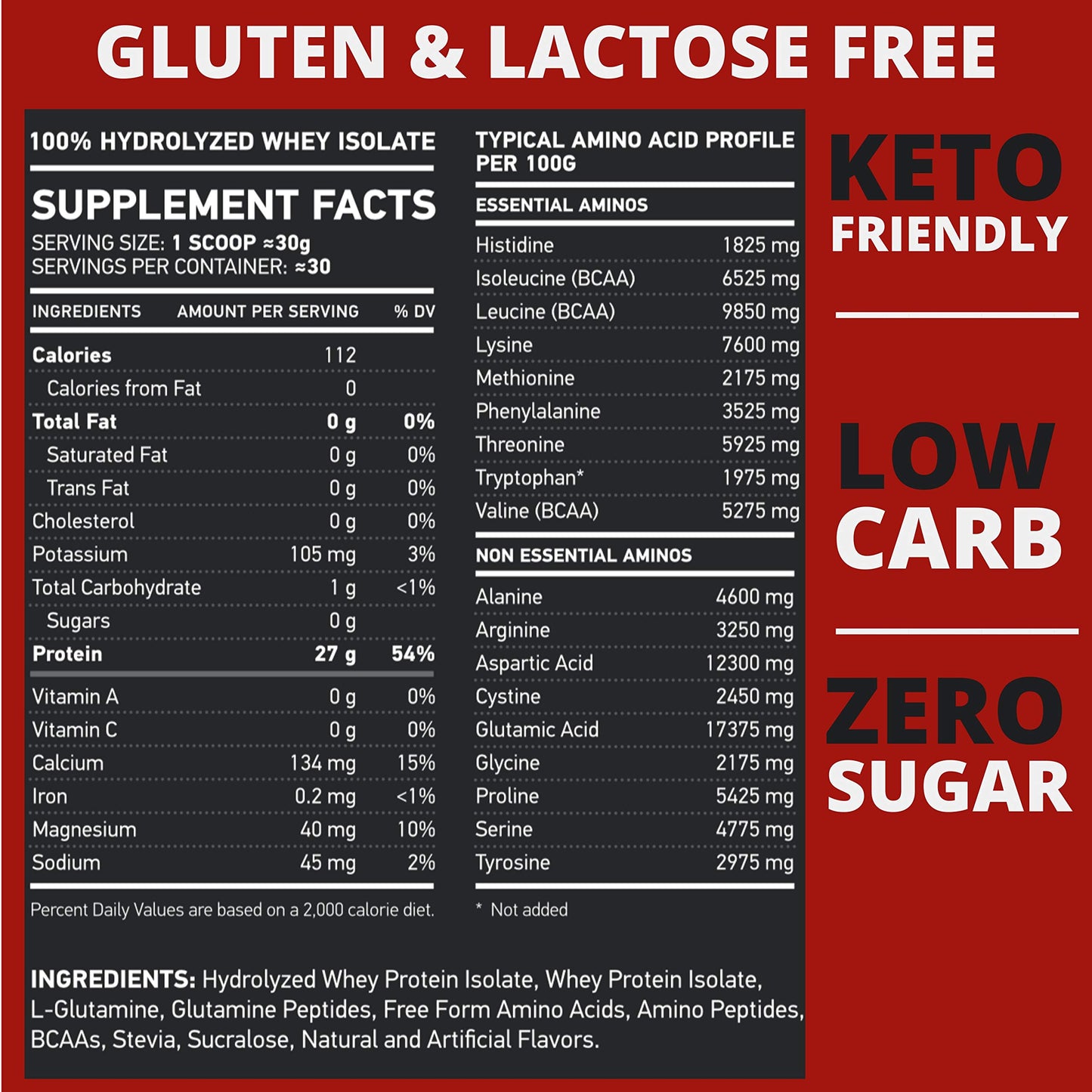 NAR LABS Hydrolyzed Whey Protein Isolate 2 lbs (Berry Deluxe)