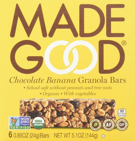 Made Good Granola Bar Chocolate Banana 24 gram Pack of 6