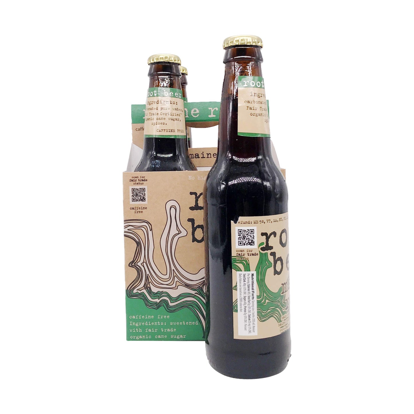 Maine Root Soda Root Beer Sweeten 48 fl oz 4 ct