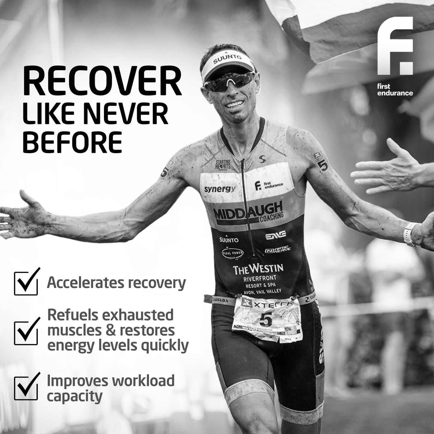 FIRST ENDURANCE Ultragen Workout Recovery Drink Powder, Protein Mix, Boosts Energy, Accelerates Recovery | Tropical Punch, 15 Servings