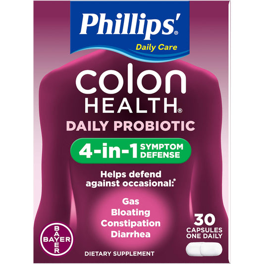Phillips' Colon Health Probiotic Capsules, 30-Count Bottle - Buy Packs and SAVE (Pack of 4)
