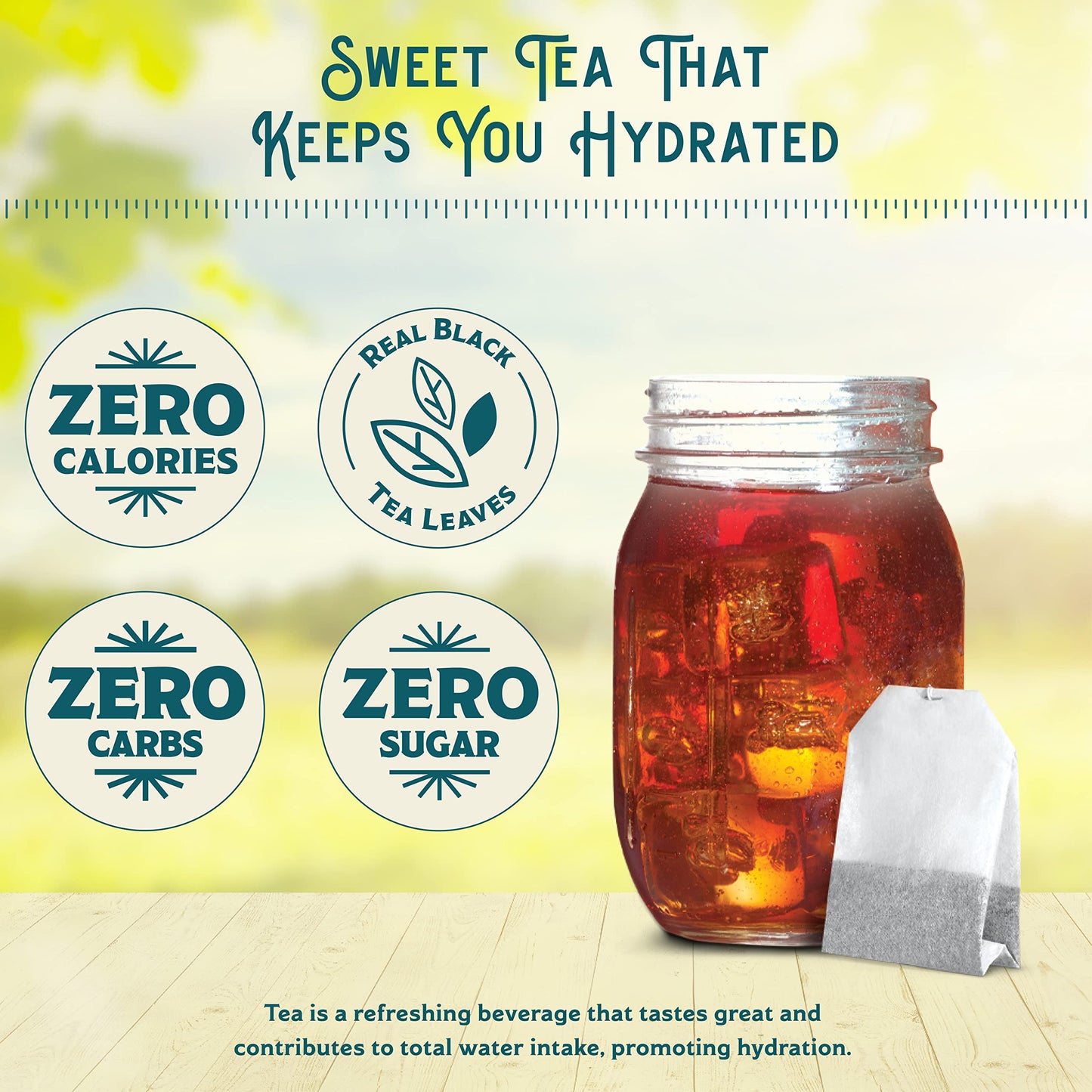 Southern Breeze Hot Brew Sweet Tea Original Iced Tea with Black Tea and Zero Carbs Zero Sugar 22 Individually Wrapped Family Size Tea Bags Pack of 2