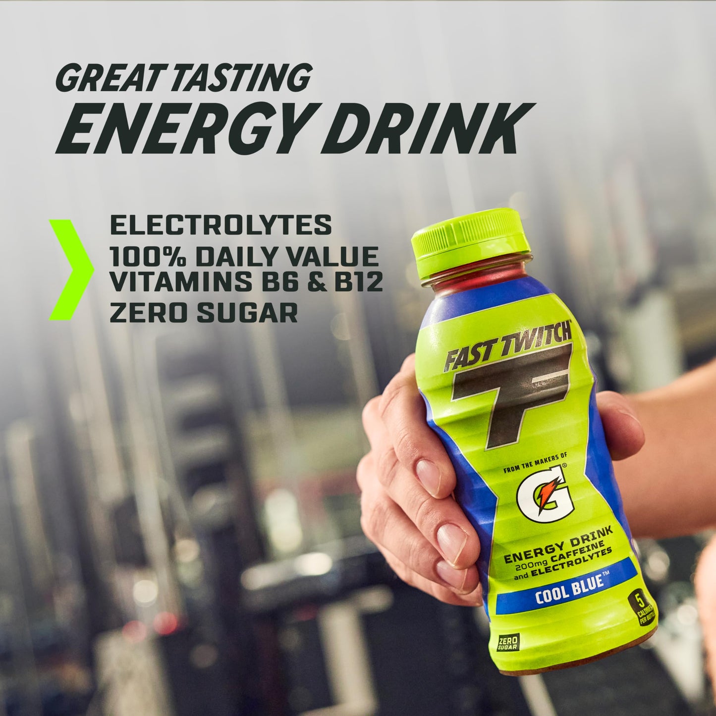 Fast Twitch Energy drink from Gatorade Tropical Mango 12oz Bottles 12 Pack 200mg Caffeine Zero Sugar Electrolytes