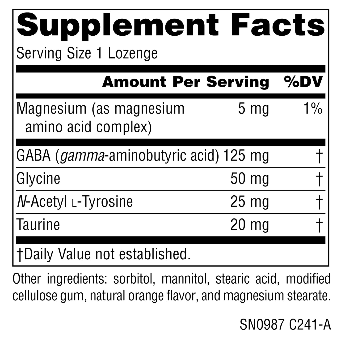 Source Naturals Serene Science, GABA Calm - Supports A Calming Mood, Quick Dissolving Orange Flavor - 60 Lozenges