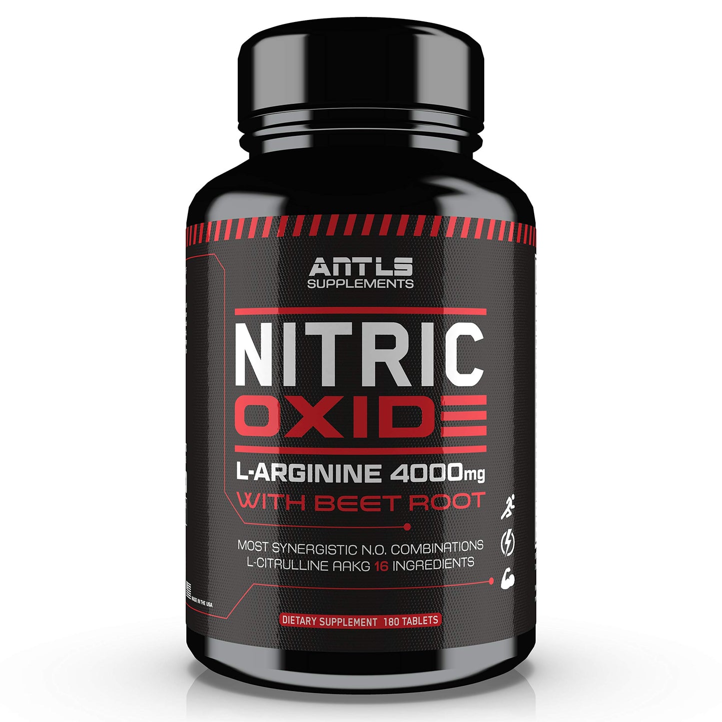 Nitric Oxide Supplement Booster Complex L Arginine 4000mg,L Citrulline, AAKG,Beet Root,Pre Workout Pills,Muscle Bulider,Growth,Pumps,180 Capsules