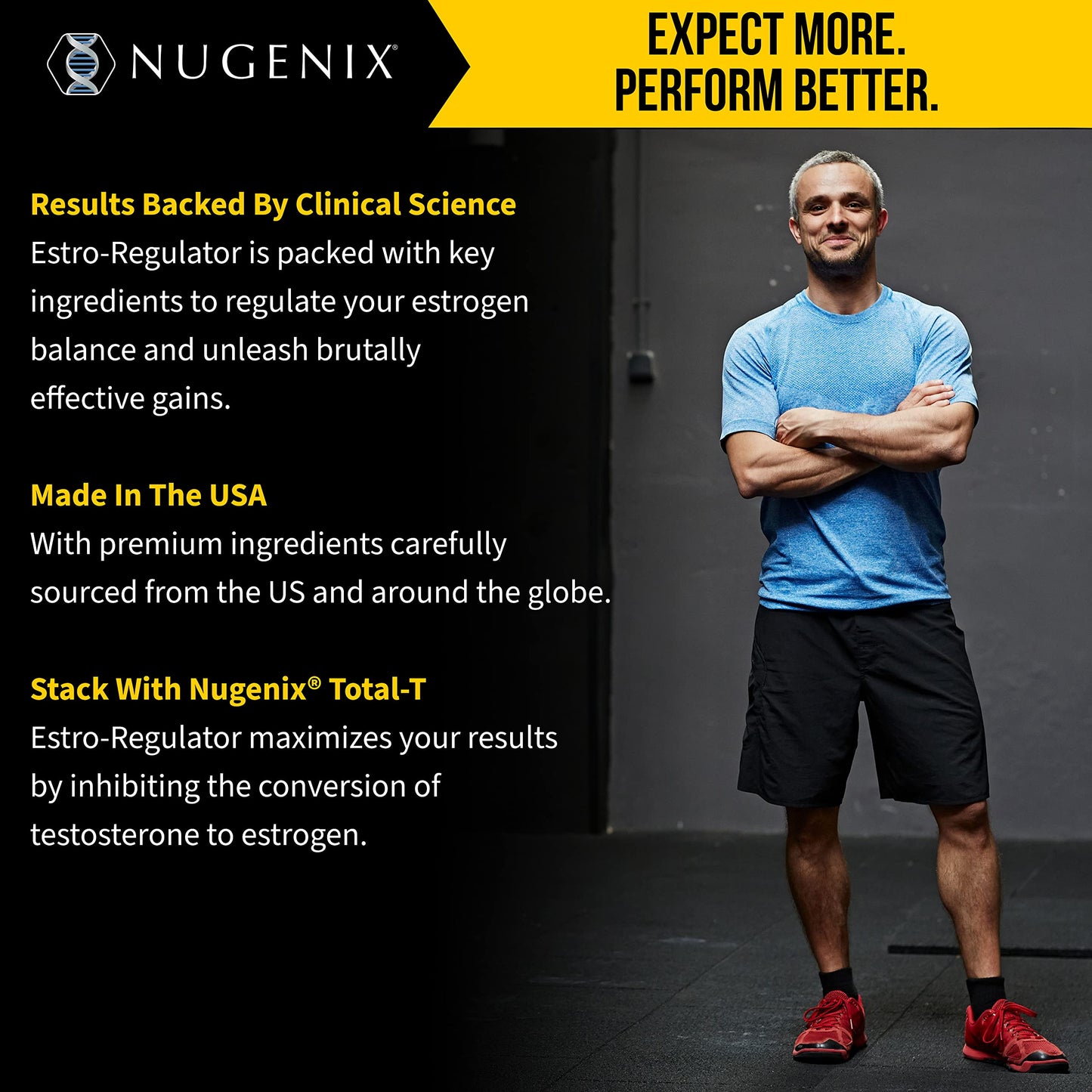 Nugenix Estro-Regulator - DIM Supplement, Estrogen Blocker for Men and Aromatase Inhibitor, Testosterone Booster - 60 Capsules