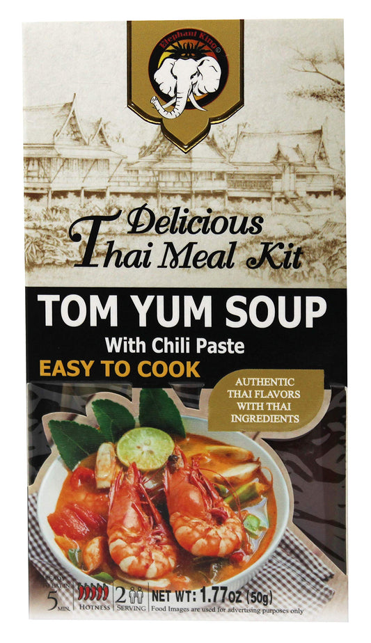 Elephant King Tom Yum Soup 6 servings 50 Gram Pack of 6