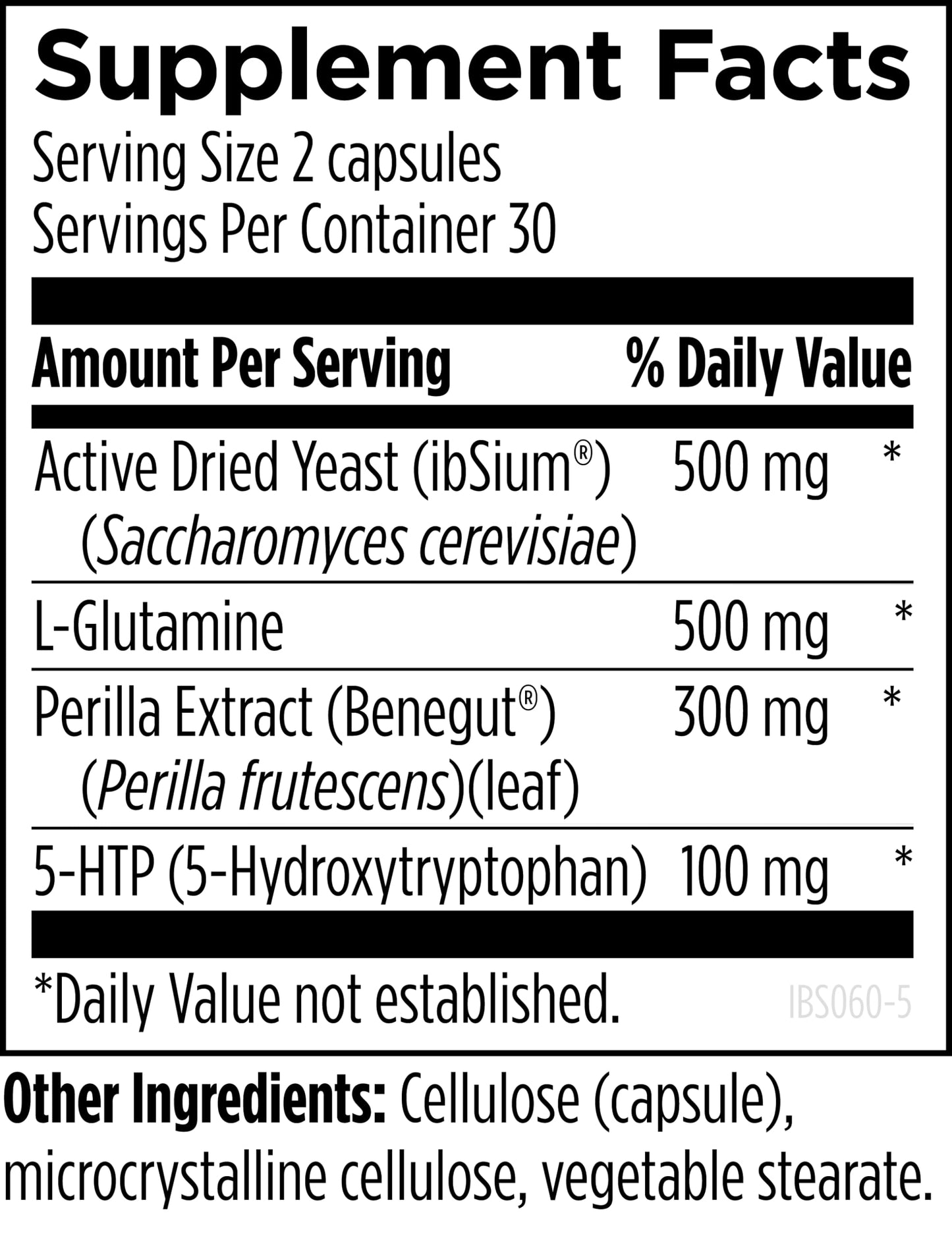 Designs for Health IBSynergy - Support GI Health, Digestion + Brain-Gut Connection - Enteric Nervous System Support Supplement with 5-HTP, L-Glutamine + Saccharomyces (60 Capsules)