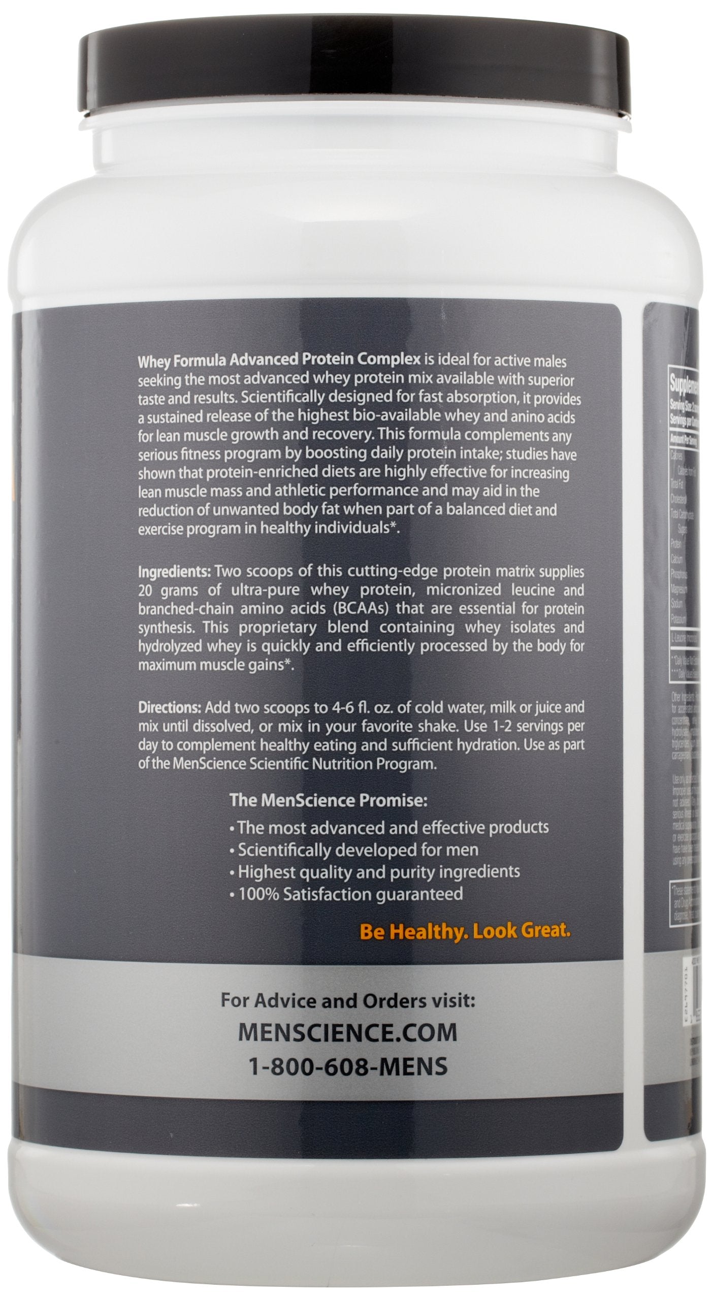 MenScience Androceuticals Whey Formula Advanced Protein Complex, 1.7 lb.