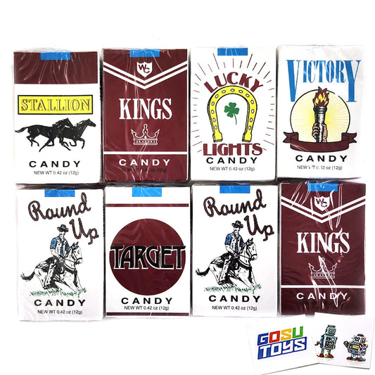 Candy Cigarettes 8 Pack with 2 Gosutoys Stickers