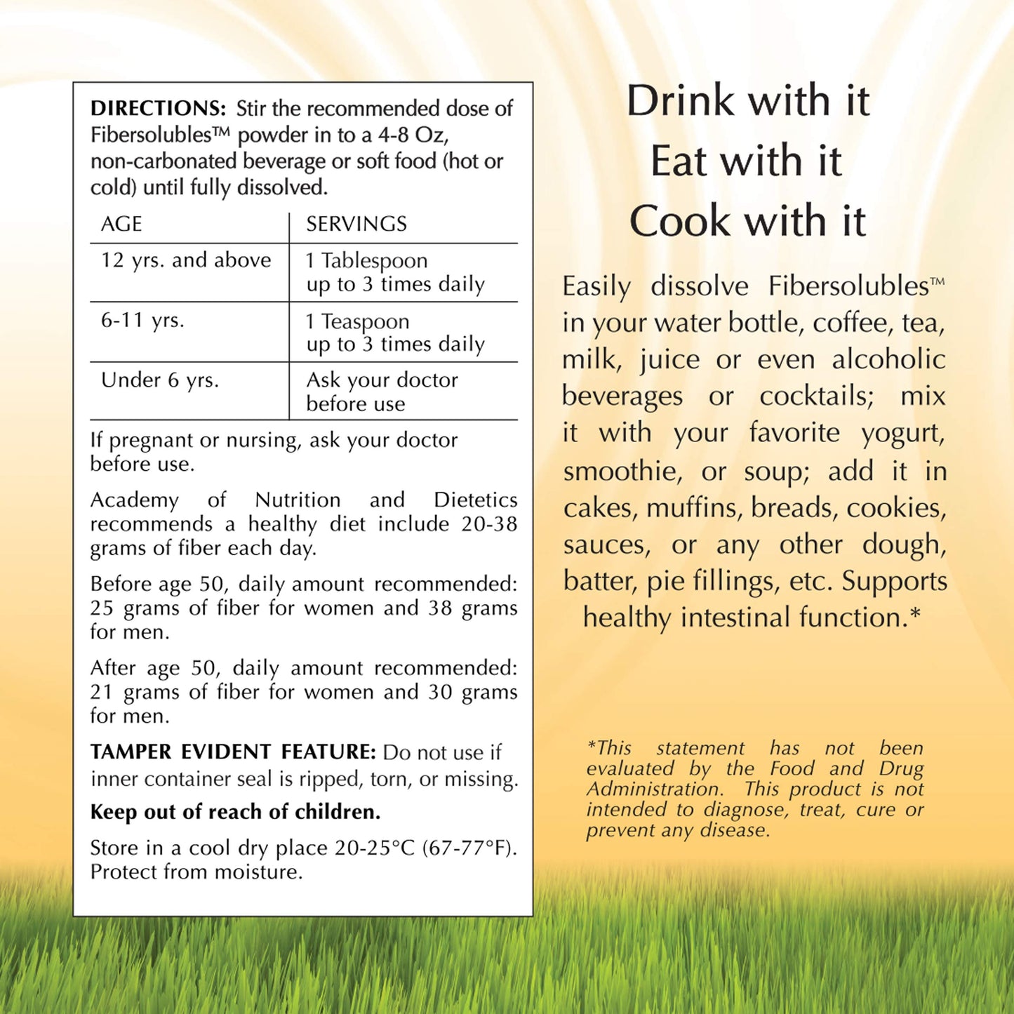 Fibersolubles Fastest Dissoving Soluble Fiber