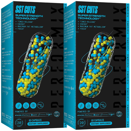 PERFORMIX - SST Cuts - Thermogenic with CLA - Energy, Focus & Mood - Metabolism Support - Hunger Control - Nootropic - Pre Workout - Men & Women - 160 Servings - 2 Pack