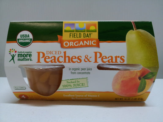 Organic Peaches  Pears Diced