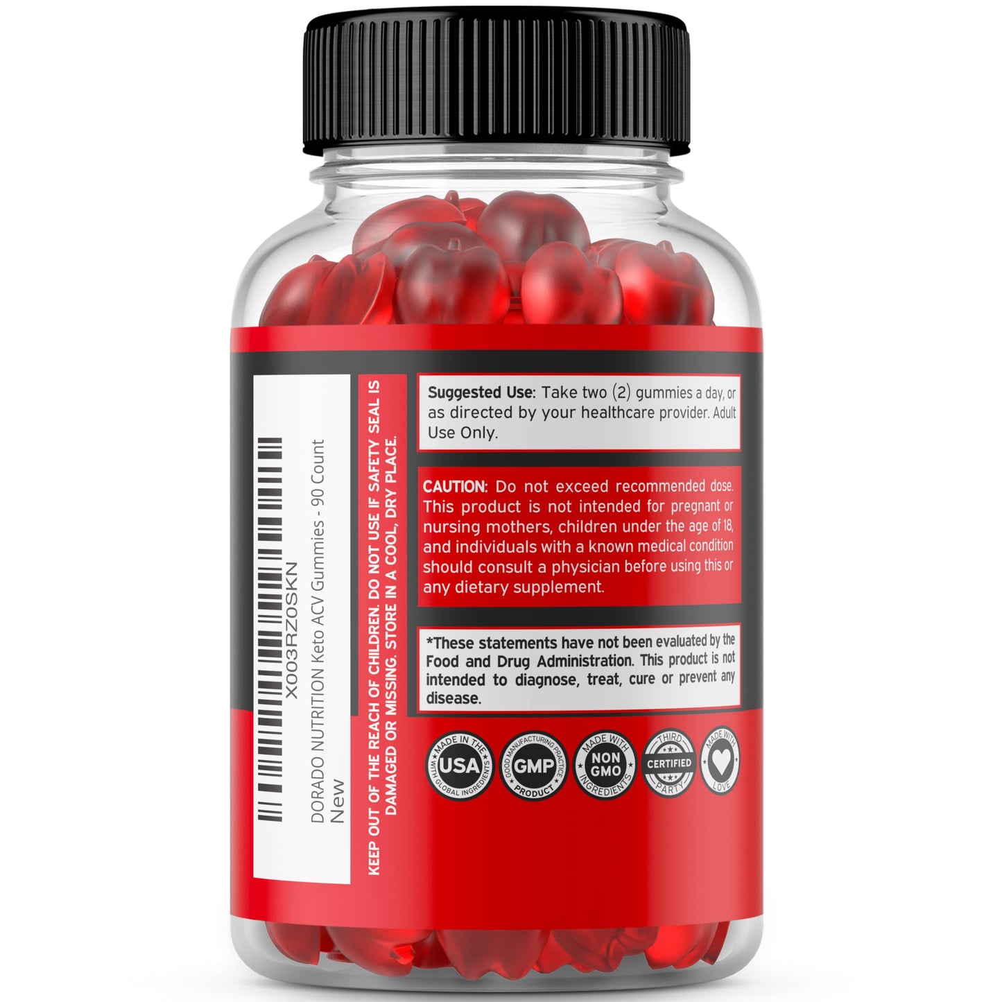 Keto ACV Gummies Advanced Weight Loss (1000mg) Gummy for Weight Loss - Support Healthy Digestion & Metabolism - Advanced Gummies - Delicious Apple Flavor - 1000mg (90 Count)