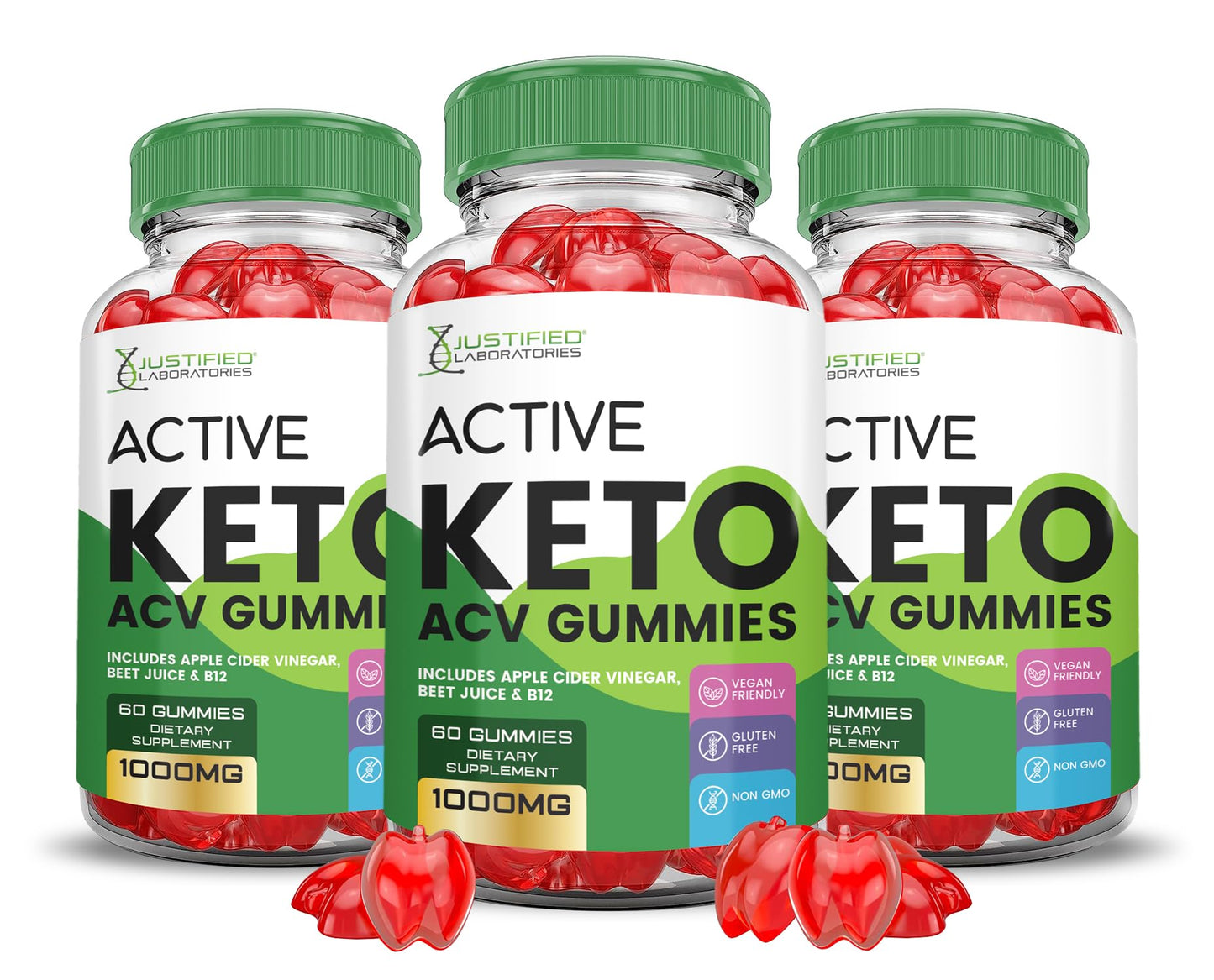 (3 Pack) Active Keto ACV Gummies Advanced Formula 1000MG ActiveKeto Keto Gummies Apple Cider Vinegar Formulated with Pomegranate Beet Juice Powder B12 Vegan Non GMO 180 Gummys