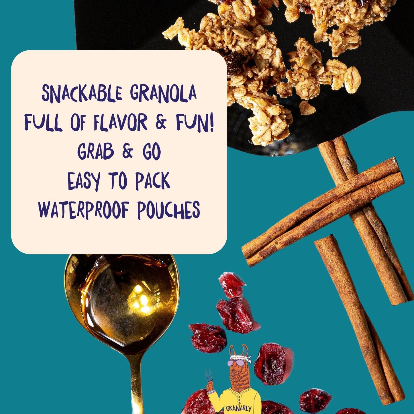 Granarly Skinny Jeans Granola 3 Pack  Vegan  Gluten Free Granola for Yogurt  Healthy Vegan Granola Cereal for on The Go Snacks  10ozbag 3 Count